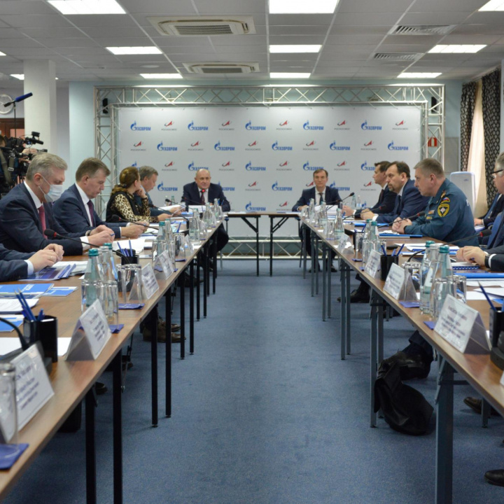 Meeting between Gazprom PJSC and Roscosmos State Corporation on April 21, 2021